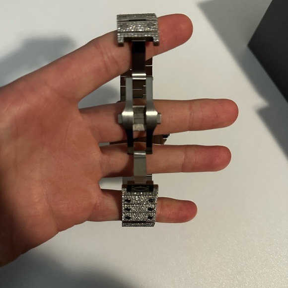 40MM CARTIER SANTOS 100 XL - FULLY ICED VS1 DIAMONDS - Picture 4 of 6